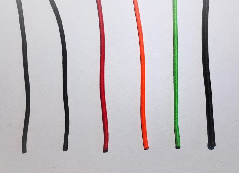 Gummikordel 3 und 4 mm - verschiedene Farben 
